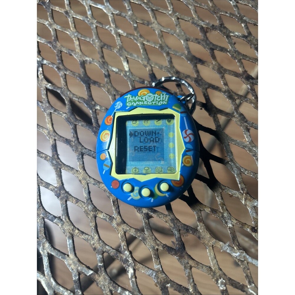 Vintage Tamagotchi Connection V2 Blue Lollipop Sucker Candy Rare Working NICE